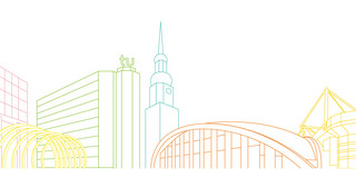 Dortmunder Skyline Zeichnung der Skyline von Dortmund.